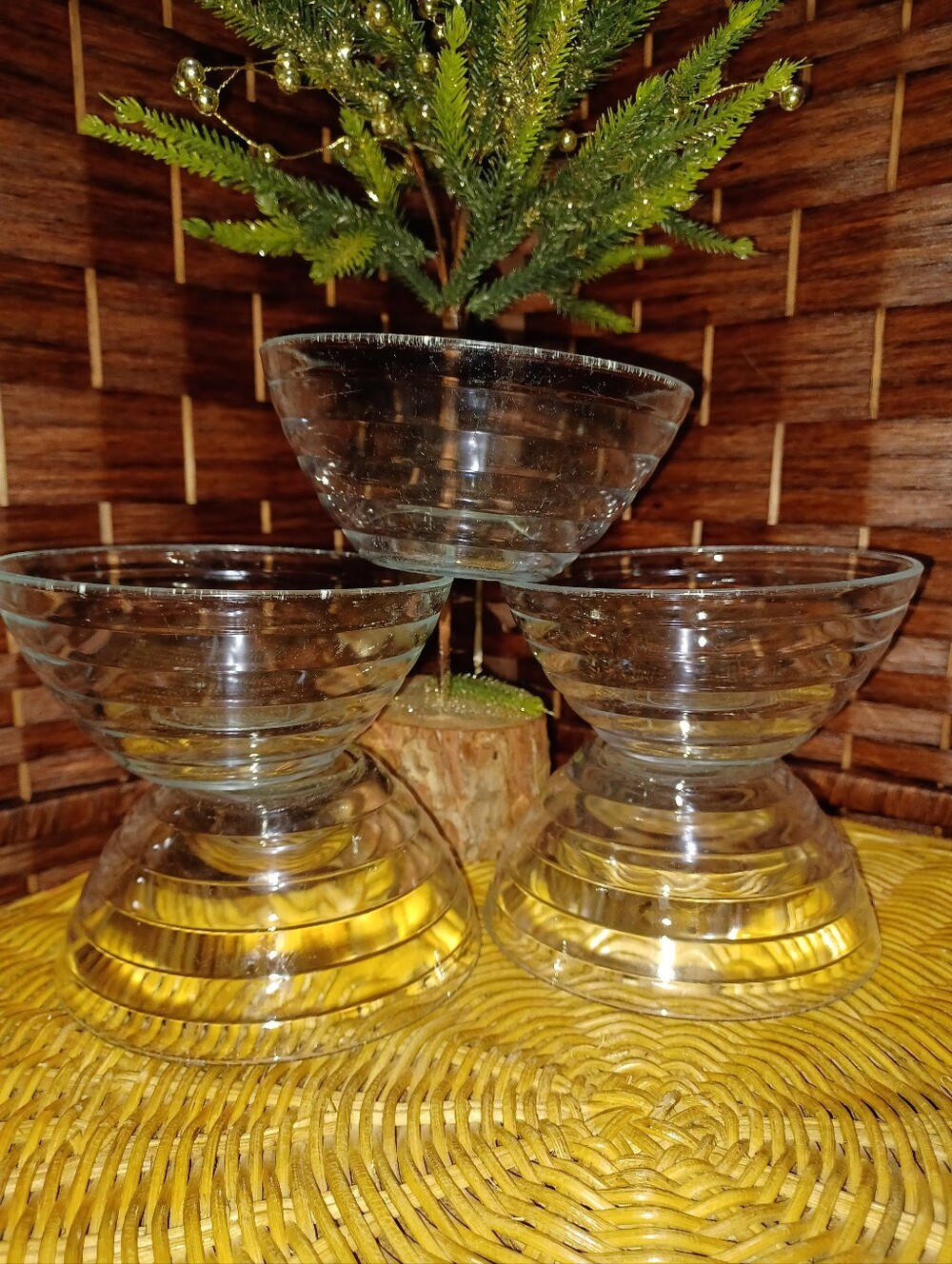 Set of 5 Clear Glass Duralex Bowls